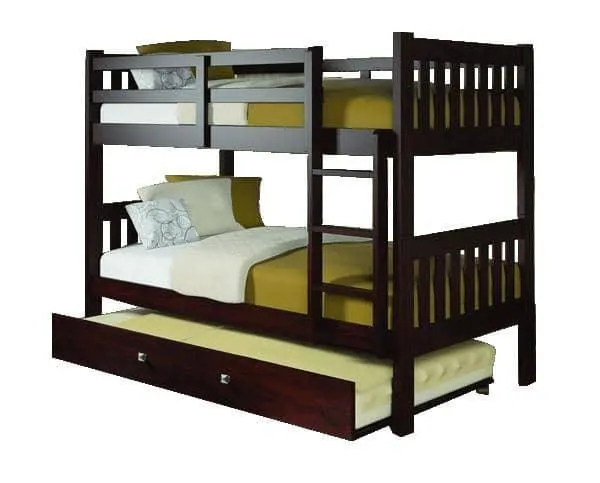 Morgan Cappuccino Bunk Bed with Trundle