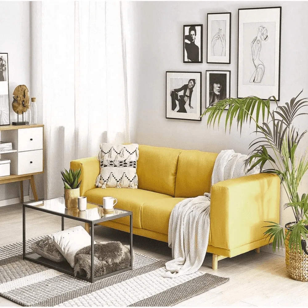 Nivya Classic Sofa in Yellow