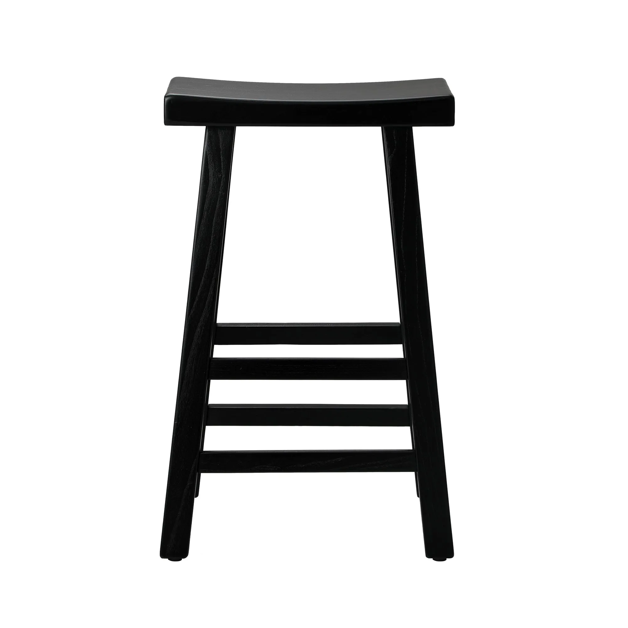 Oikiture Bar Stools Kitchen Stool Wooden Counter Chairs Barstools Black