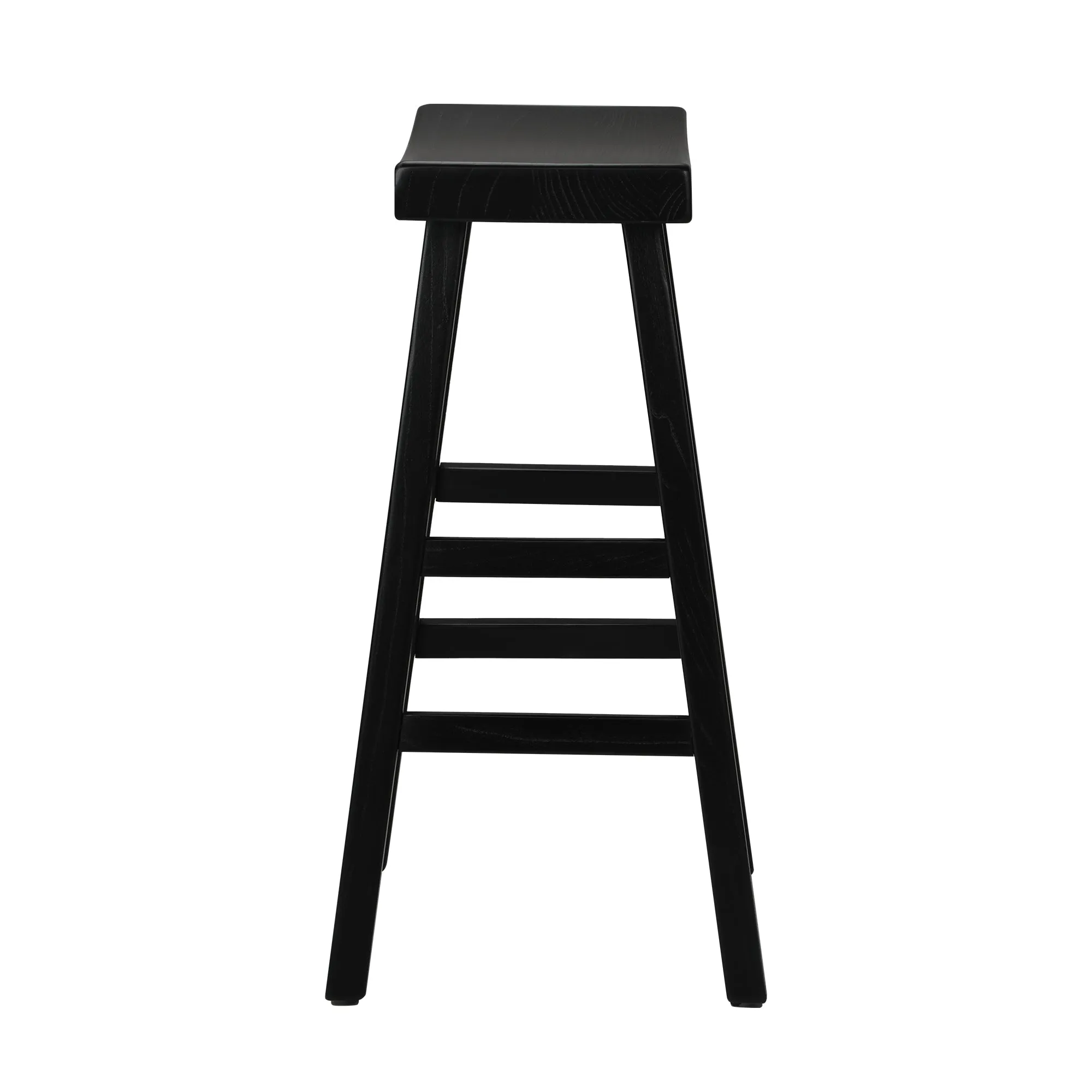 Oikiture Bar Stools Kitchen Stool Wooden Counter Chairs Barstools Black