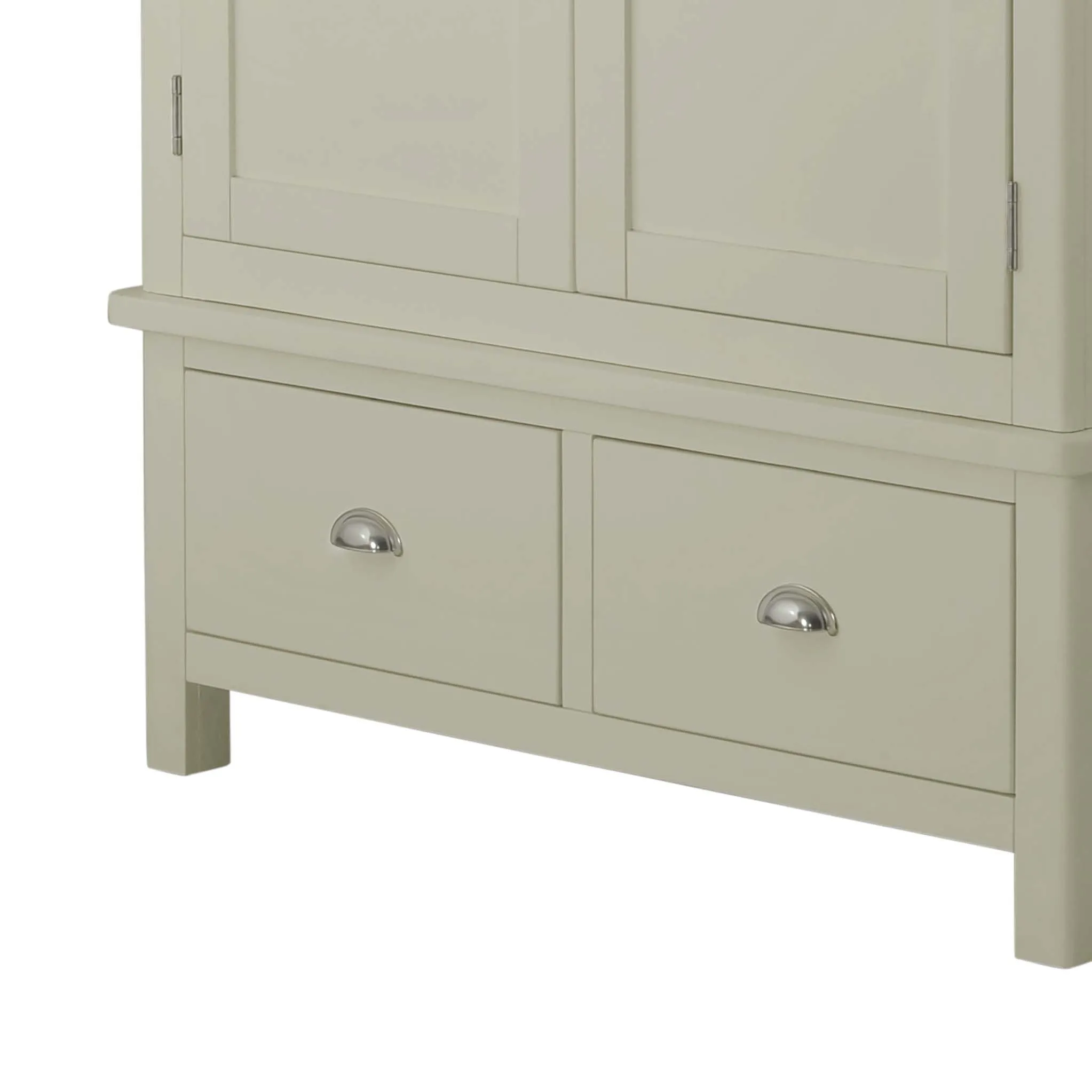 Padstow Grey Double Wardrobe with Drawers