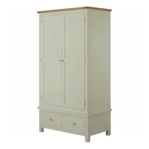 Padstow Grey Double Wardrobe with Drawers