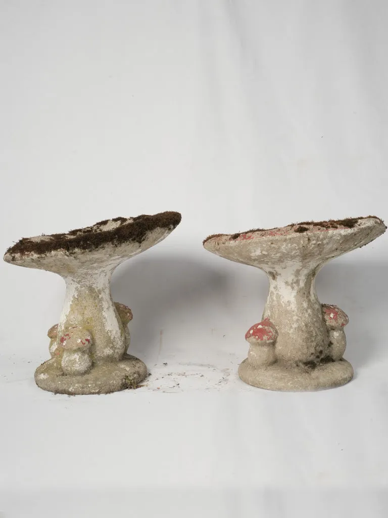 Pair of 1940s/1950s French Vintage Mushroom Garden Stools 20"