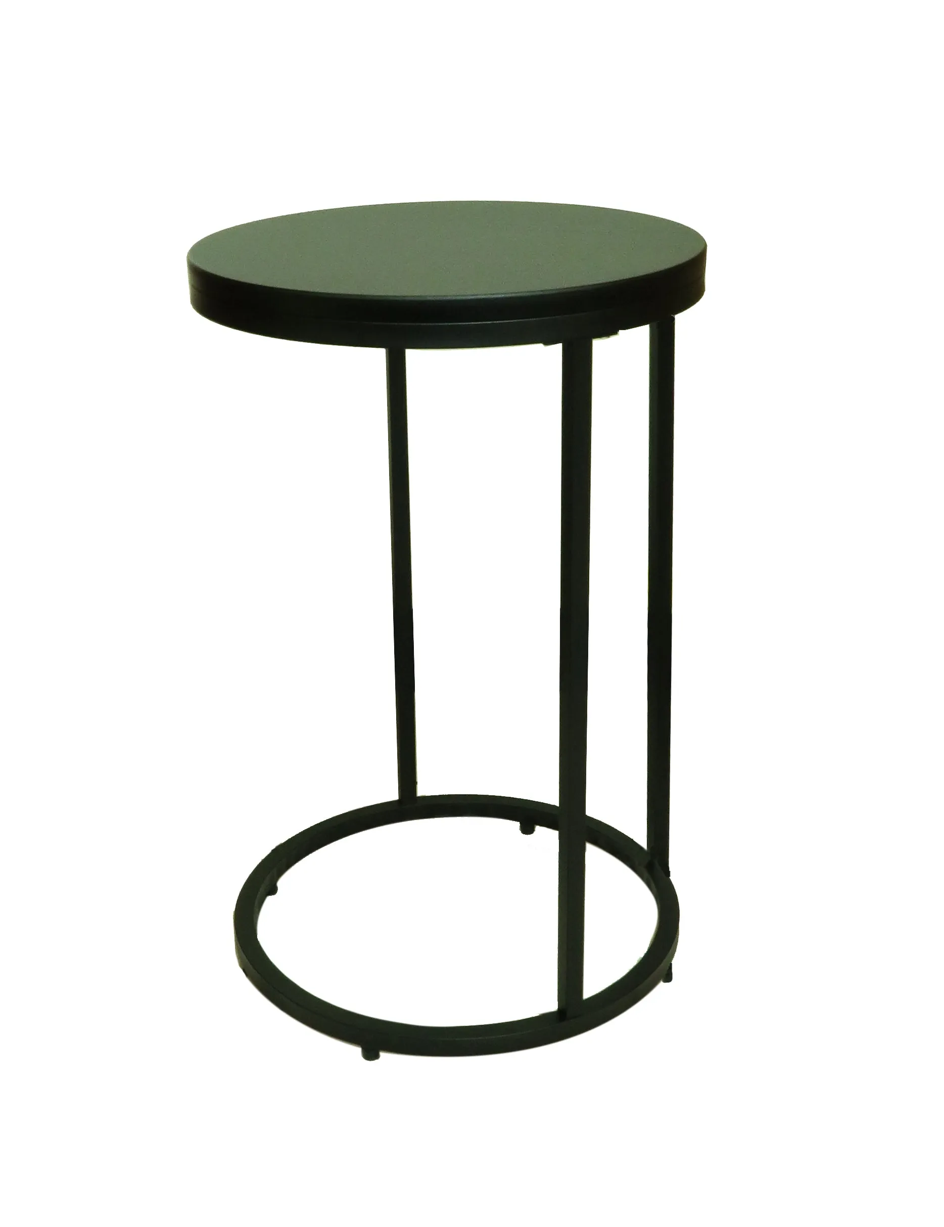 Paloma Round Side Table, Matte Black