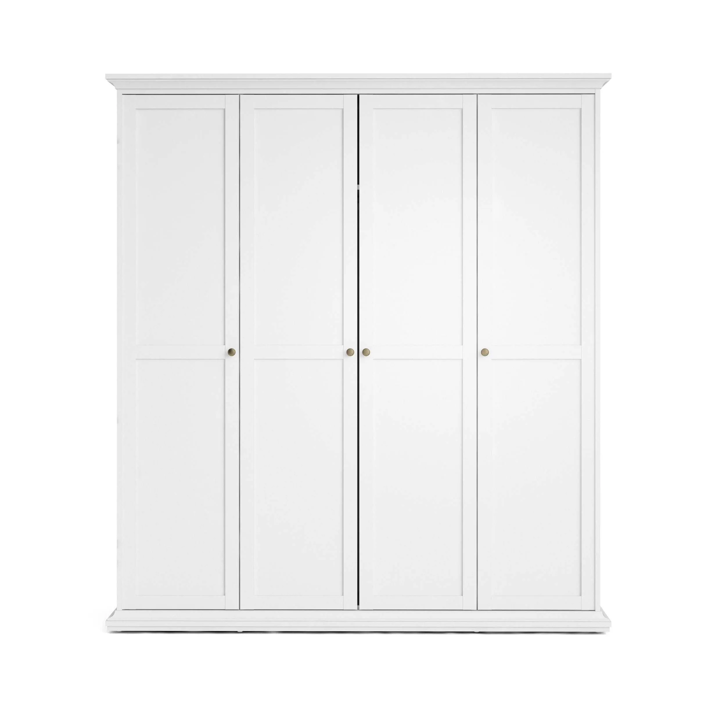 Paris Wardrobe with 4 Doors - White