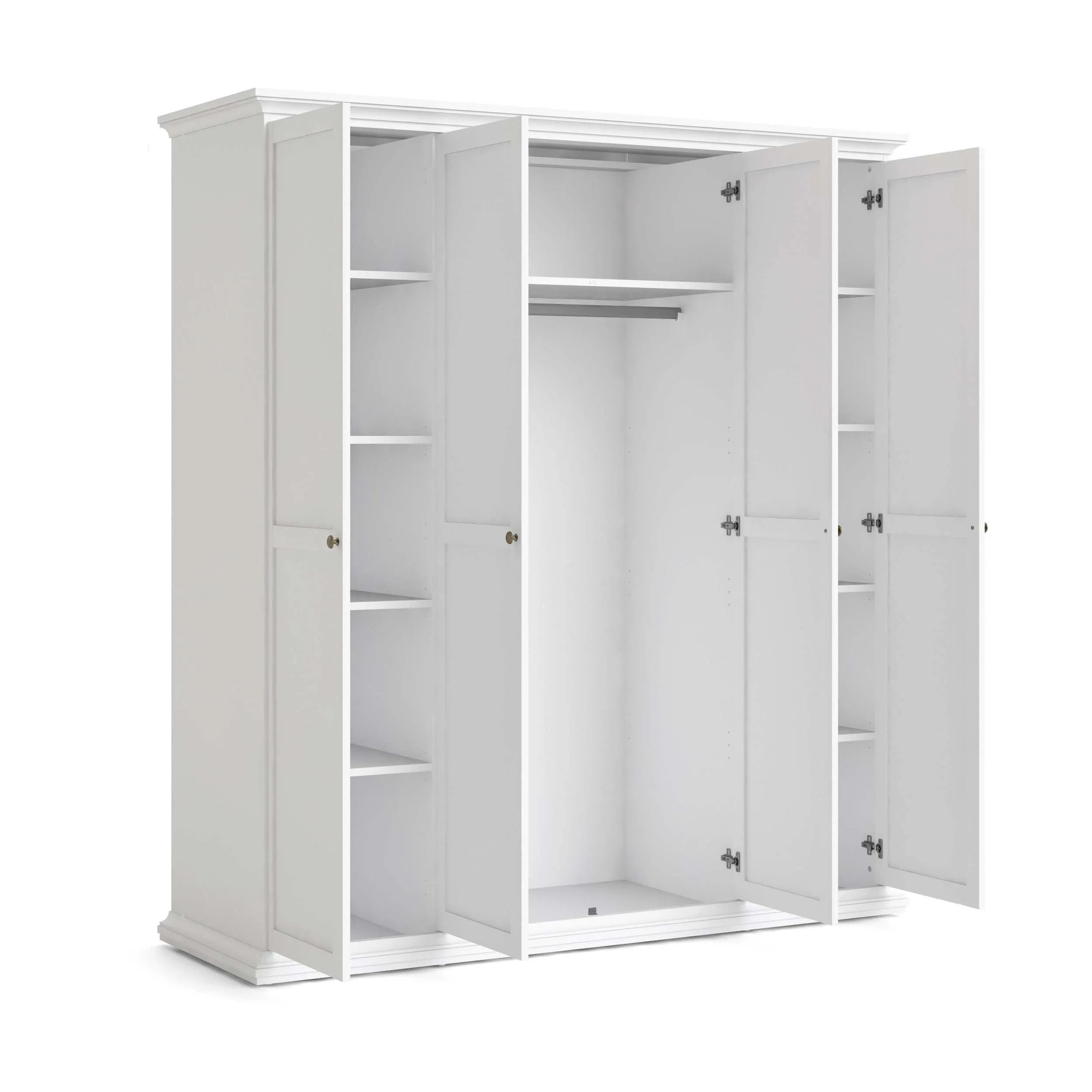 Paris Wardrobe with 4 Doors - White