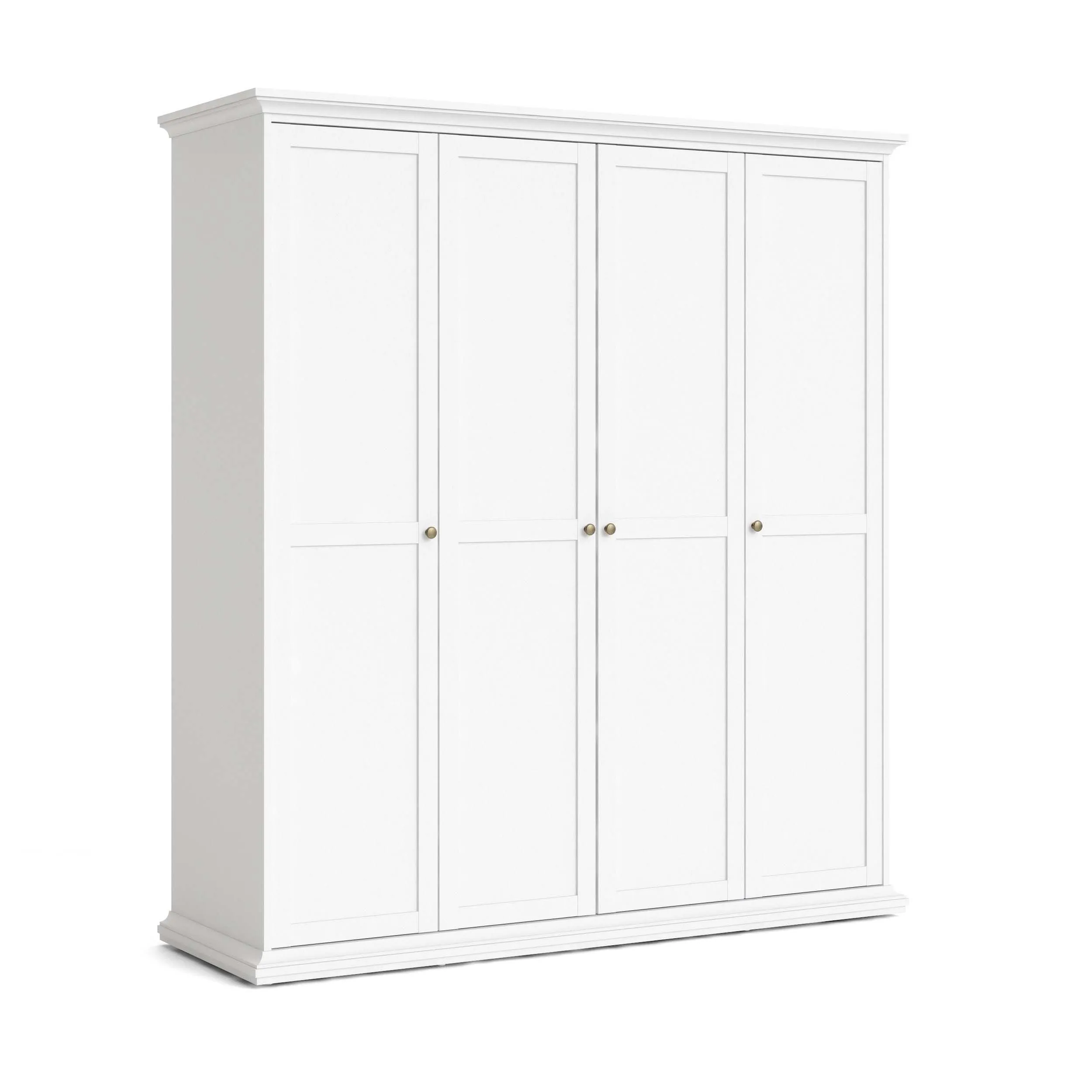 Paris Wardrobe with 4 Doors - White