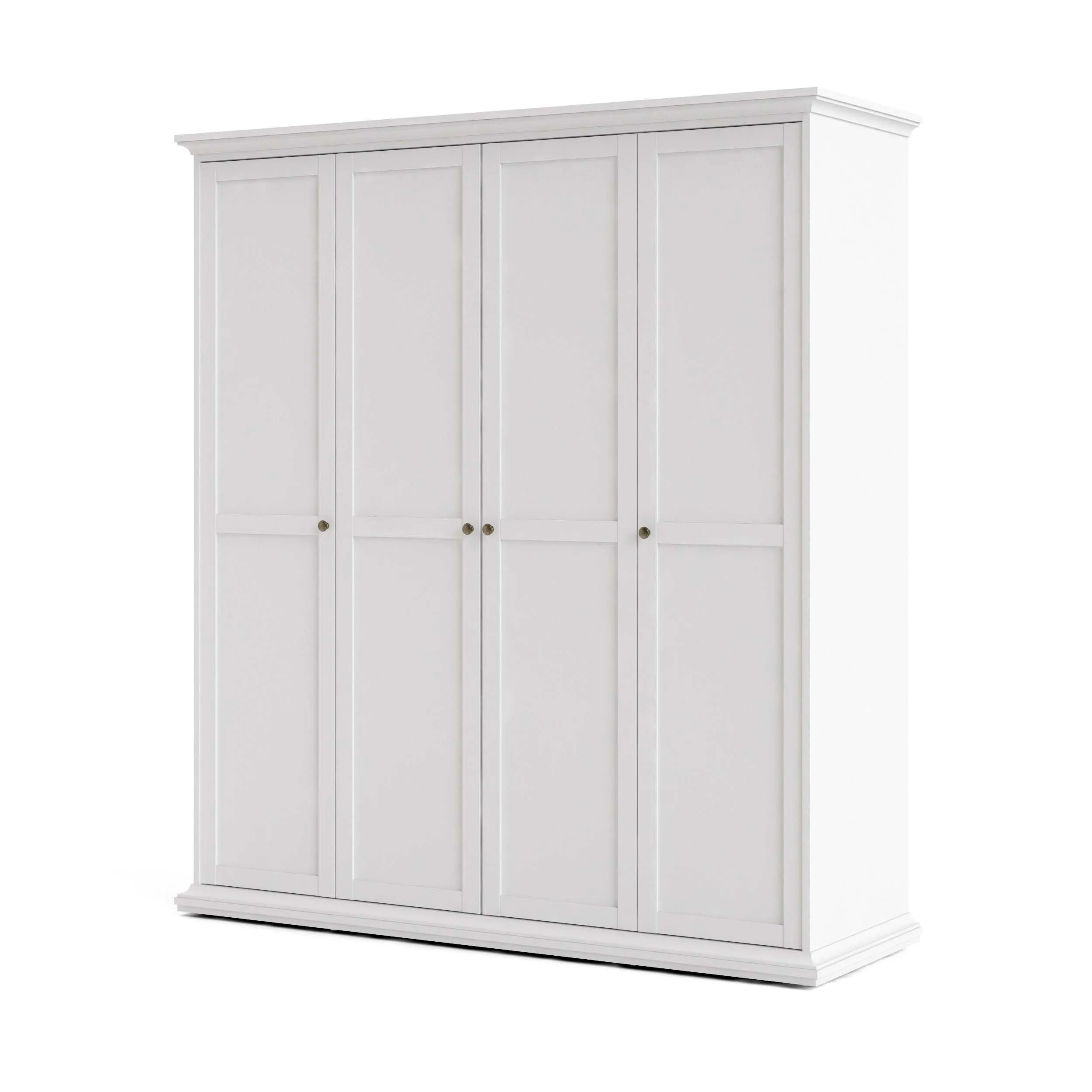 Paris Wardrobe with 4 Doors - White