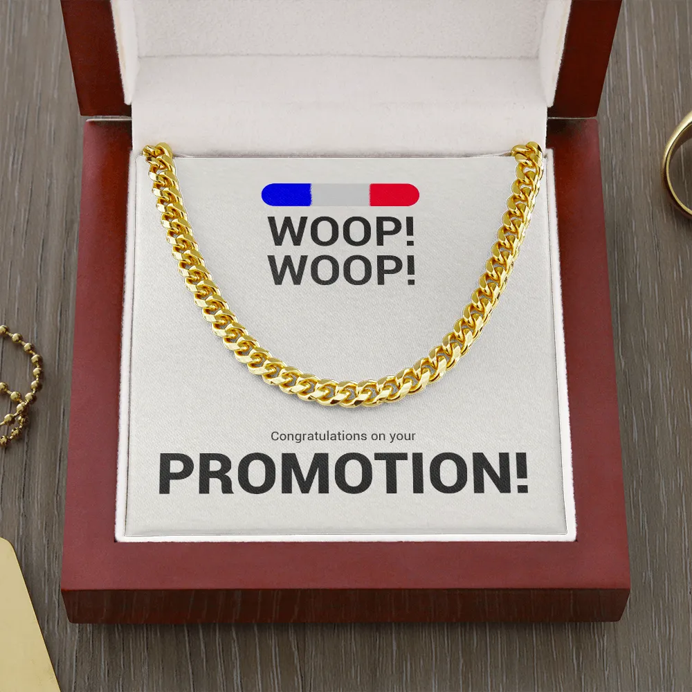 Police Promotion Cuban Link Chain Necklace