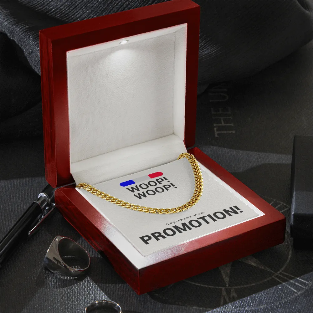 Police Promotion Cuban Link Chain Necklace