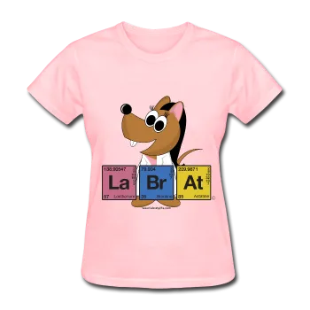 "Lab Rat Periodic Table" (brunette) - Women's T-Shirt