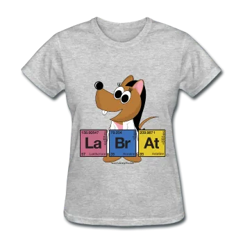 "Lab Rat Periodic Table" (brunette) - Women's T-Shirt