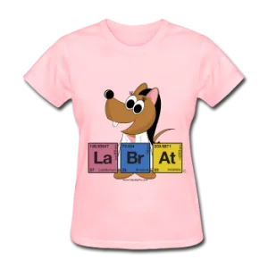 "Lab Rat Periodic Table" (brunette) - Women's T-Shirt