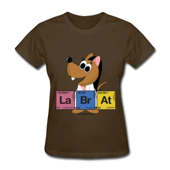 "Lab Rat Periodic Table" (brunette) - Women's T-Shirt