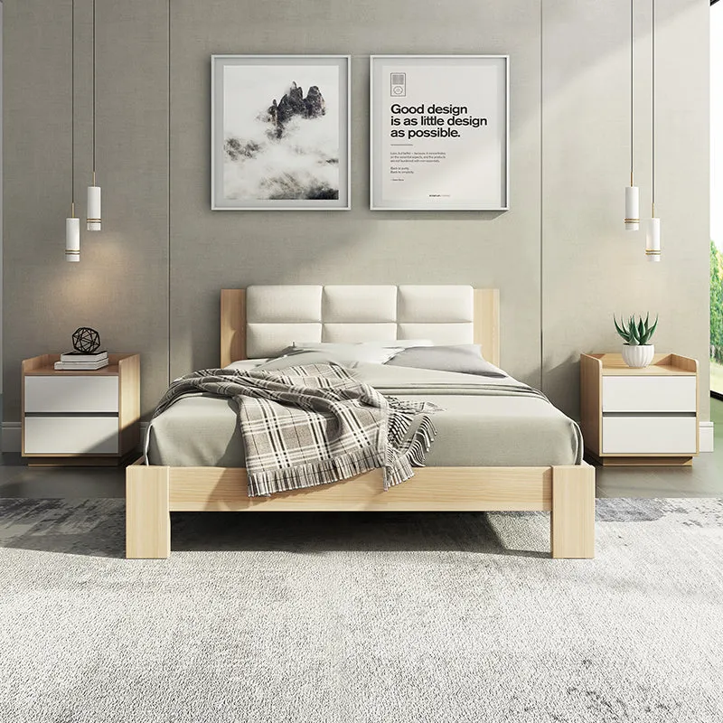 Raka Beige and Natural Queen Bed