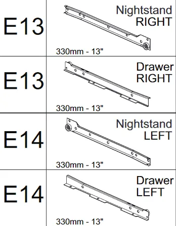 Replacement 330mm Glides