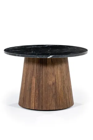 Round Black Marble Side Table | Eleonora Maxim