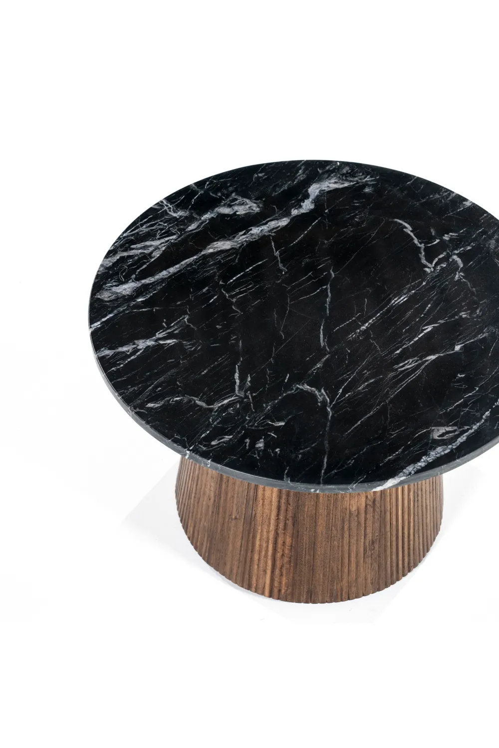 Round Black Marble Side Table | Eleonora Maxim