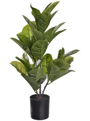 Rubber Leaf Artificial Plant Premium Faux 67cm Height