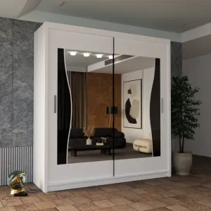 Sleek Sliding Door Wardrobe - Multiple Sizes with Mirror Options