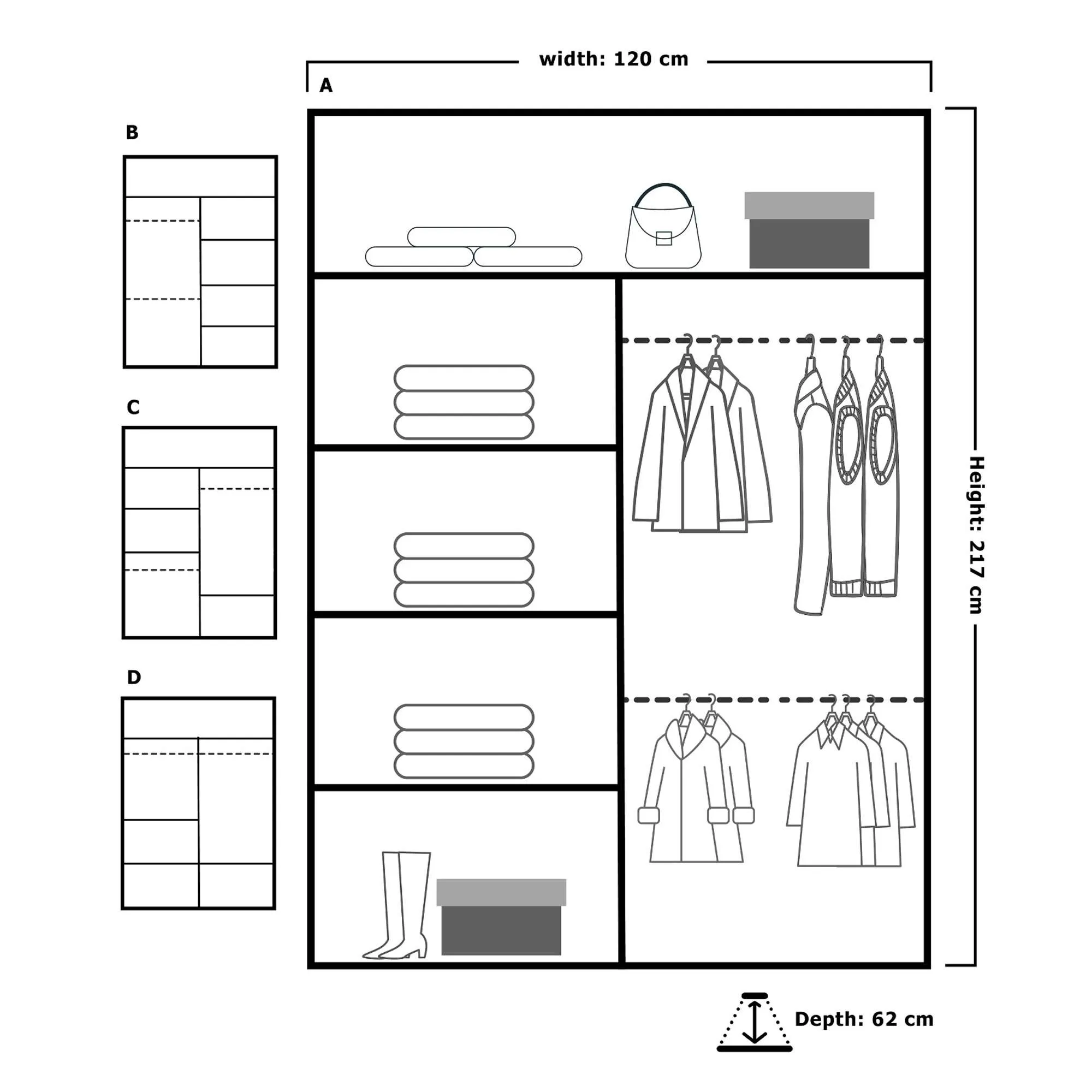 Sleek Sliding Door Wardrobe - Multiple Sizes with Mirror Options