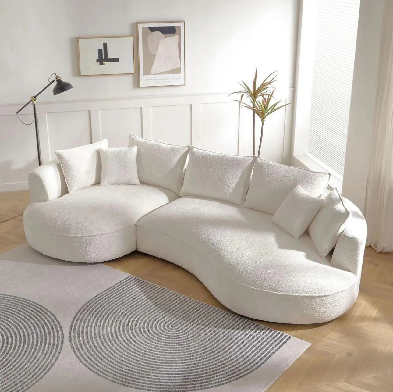 Snowy Premium Sofa Set in Towel Cloth