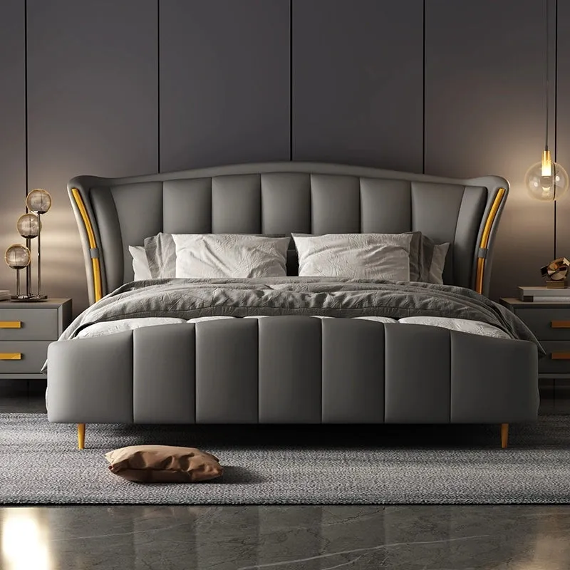 Trends Luxury Upholstered Bed In Leatherette