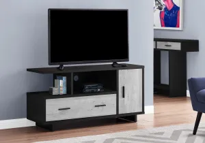 Tv Stand - 48"L / Black / Grey Reclaimed Wood-Look