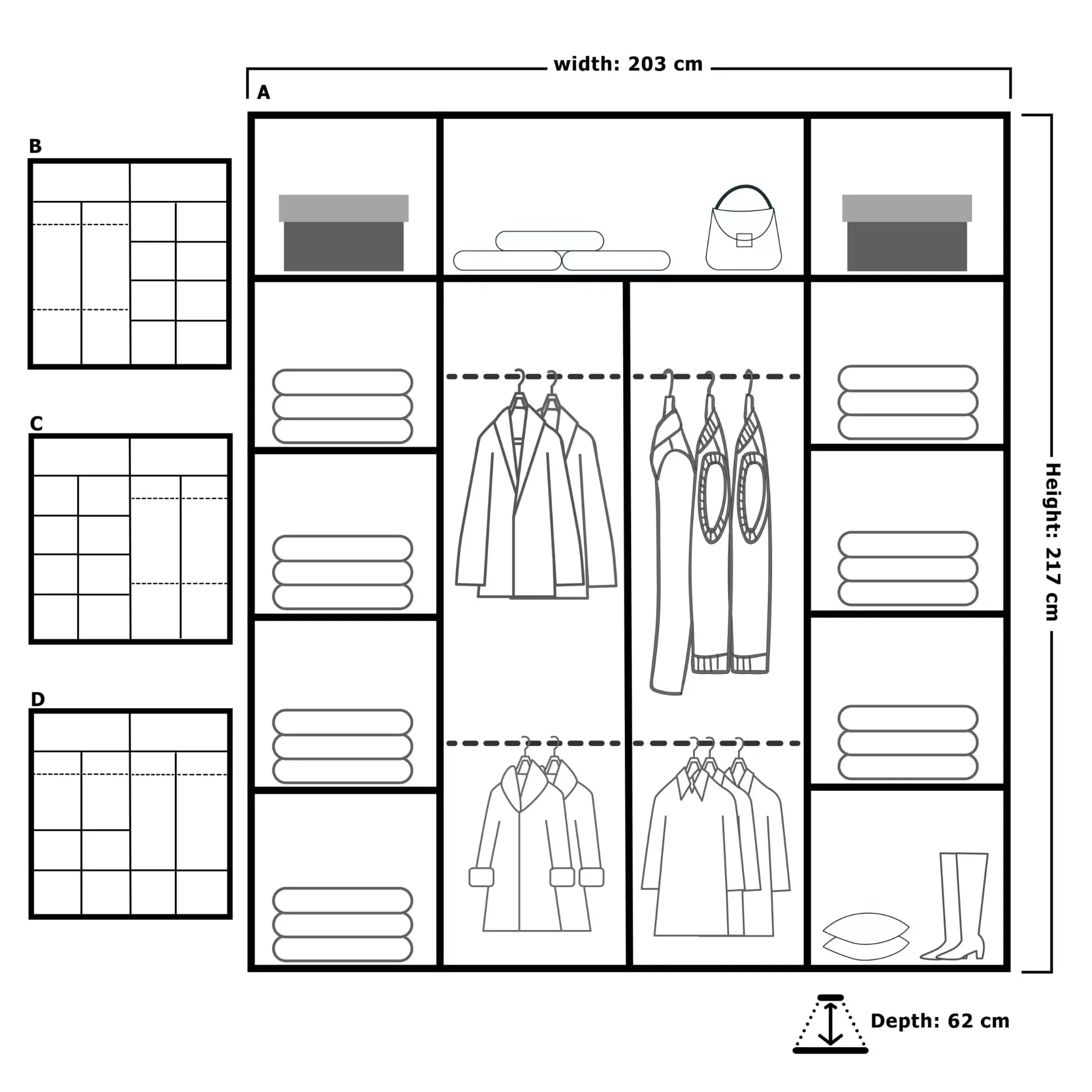 Vision Mirrored Sliding Door Wardrobe