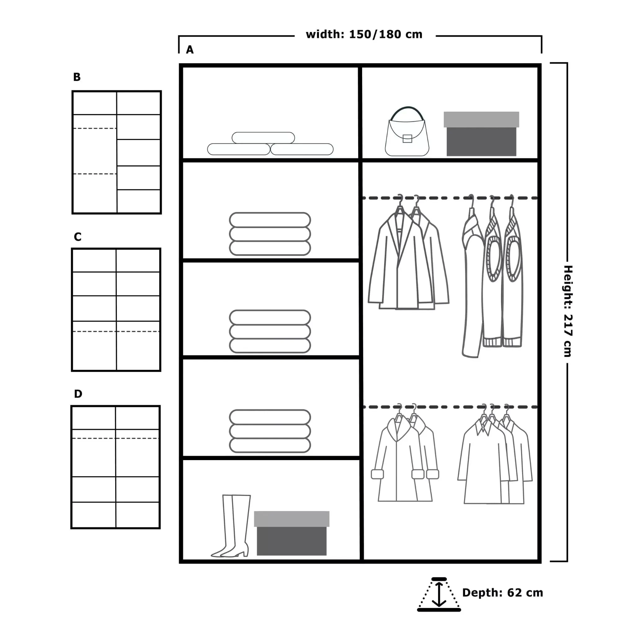 Vision Mirrored Sliding Door Wardrobe