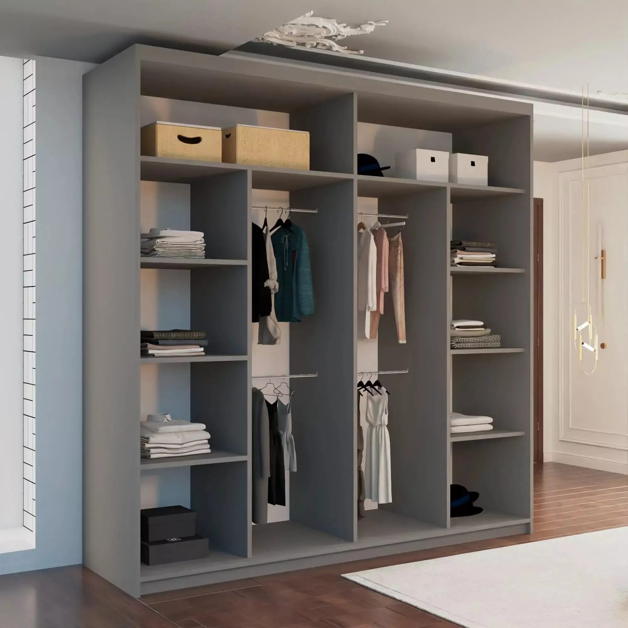 Vision Mirrored Sliding Door Wardrobe