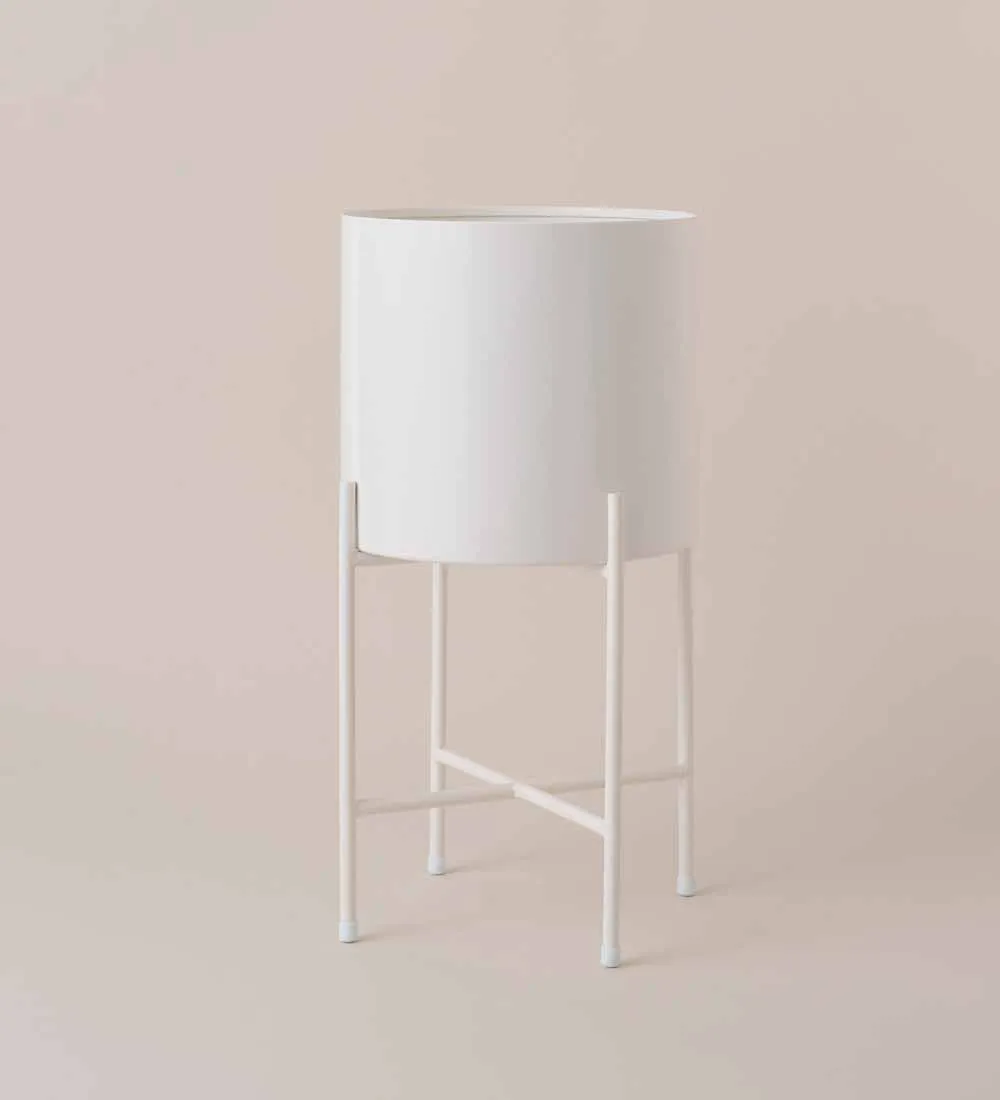 White Hübsch Planter with Stand