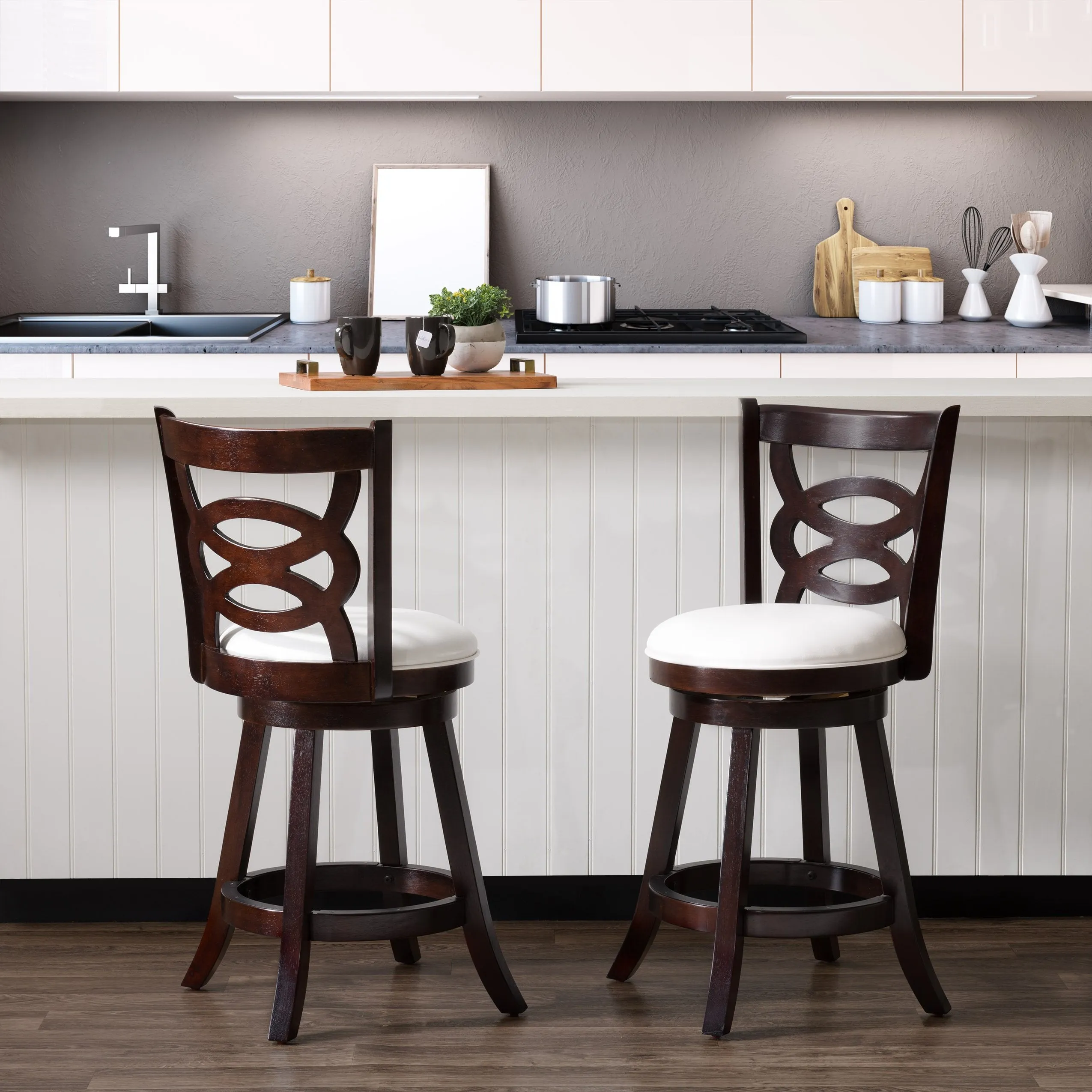 Wood Bar Stools, Counter Height